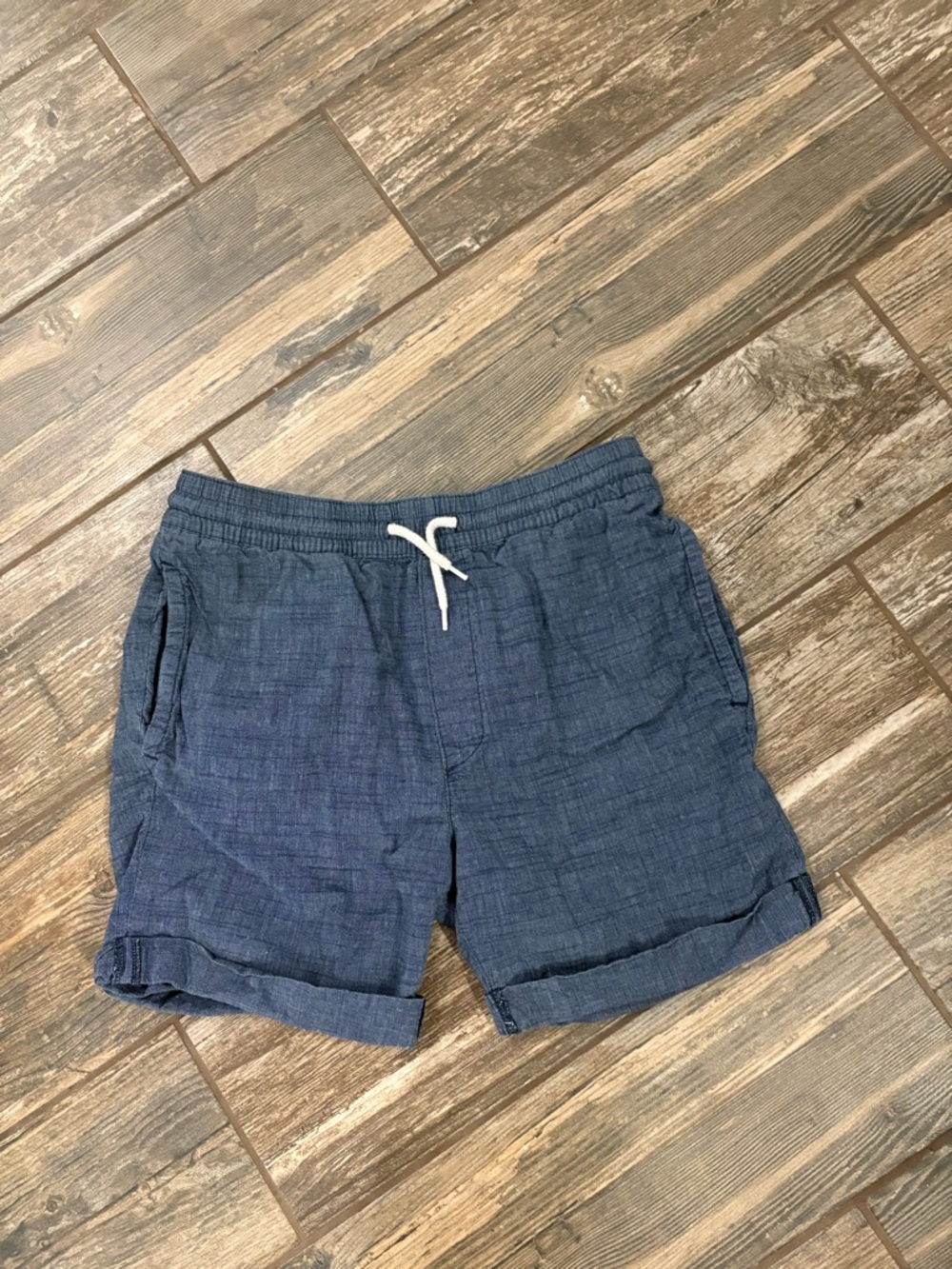 H&M Navy Elastic-Waist Casual Shorts